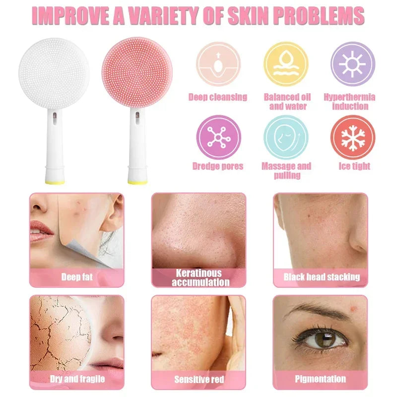Silicone Facial Cleansing Brush Head for Oral-B Electric Toothbrush Facial Cleansing Brush PLUSH