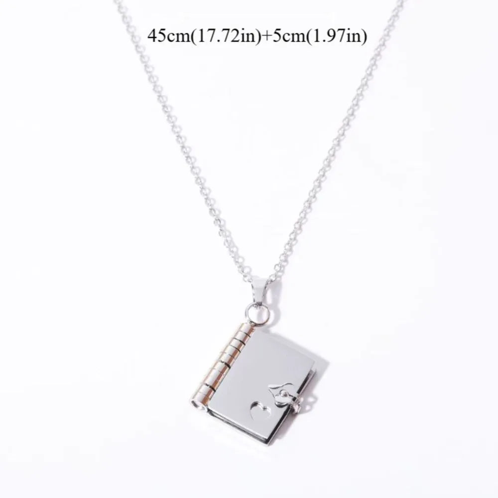 Heart Book Locket Necklace – Waterproof Couple Pendant Gift Locket Pendant Necklace PLUSH