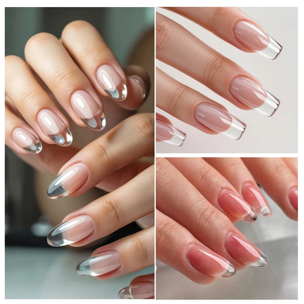 3-Pc Clear Poly Nail Extension Builder Gel Kit – 15ml Nail Extension Gel PLUSH