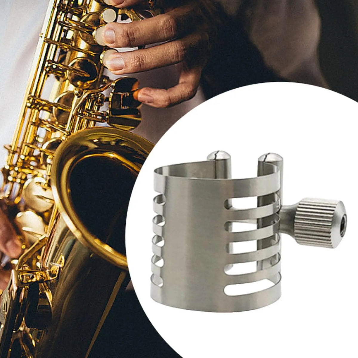Saxophone Mouthpiece Ligature Metal Clip – Stainless Steel Fastener Saxophone Ligature Clip PLUSH