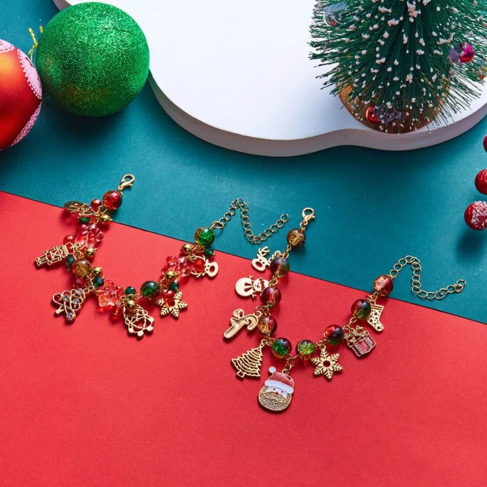 Christmas Tree Snowflake Bracelet – Adjustable Glaze Bangle Fashion Bracelet PLUSH
