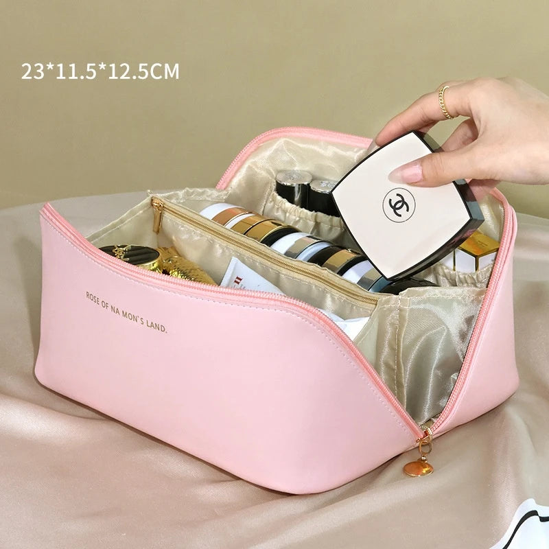 Travel Makeup Bag & Cosmetics Organizer | Skincare Storage Box Cosmetics Organizer PLUSH Travel Makeup Bag 2