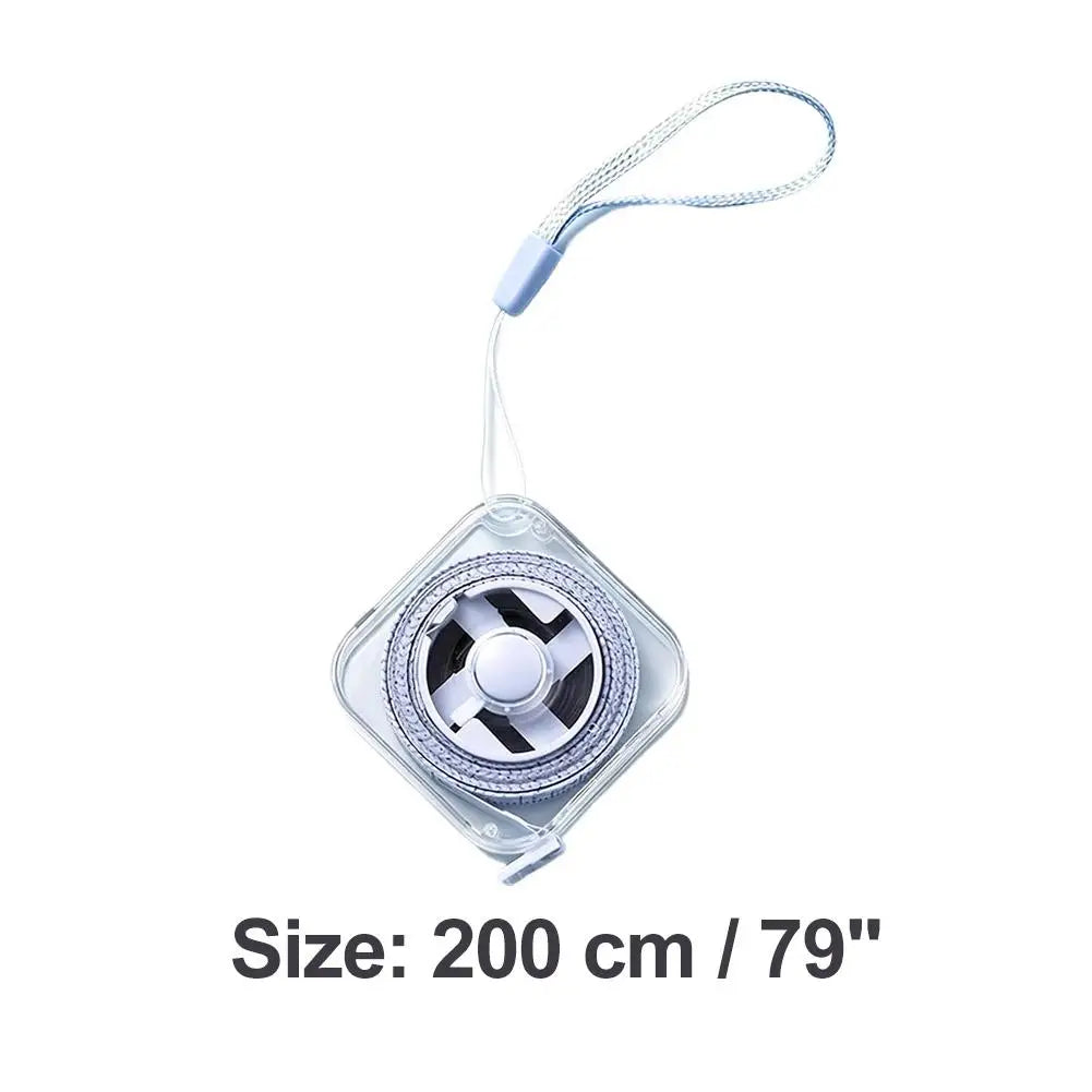 2m Retractable Transparent Tape Measure | Dual-Sided Scale Retractable Tape Measure PLUSH