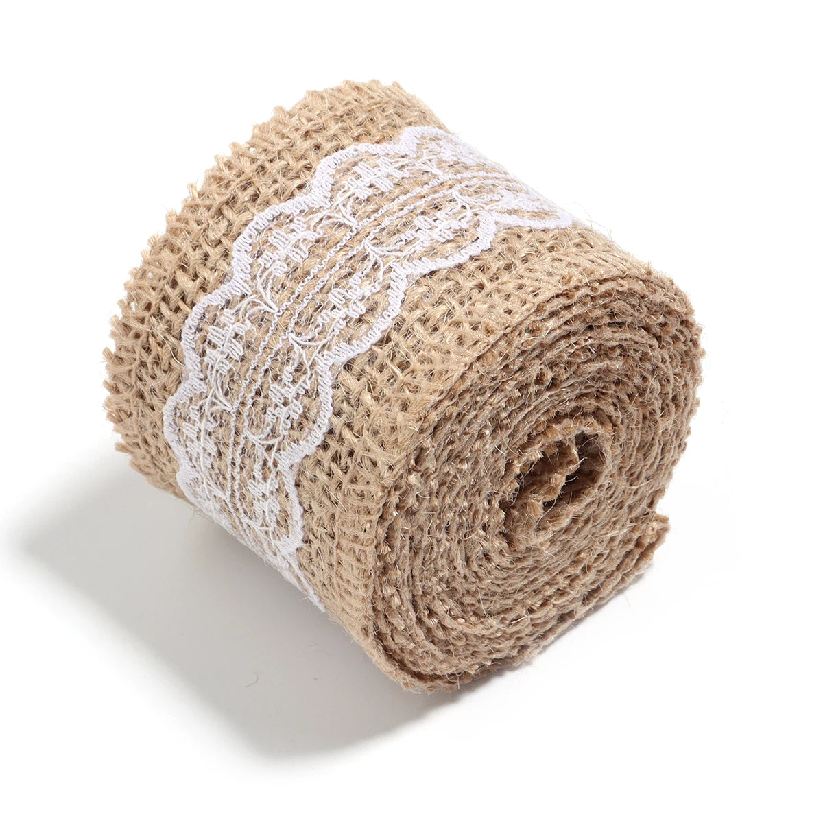 Natural Jute Burlap Ribbon 2m Roll – DIY Craft & Wedding Décor Burlap Craft Ribbon PLUSH Style 7