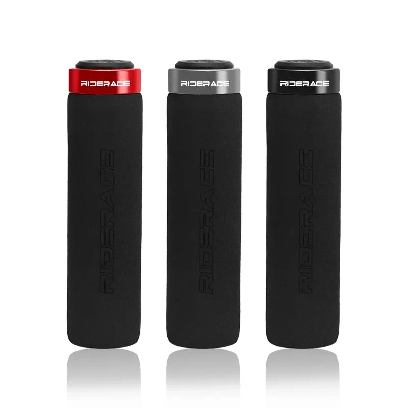 RIDERACE MTB Bicycle Handlebar Grips – Soft Sponge Anti-Slip Bicycle Handlebar Grips PLUSH