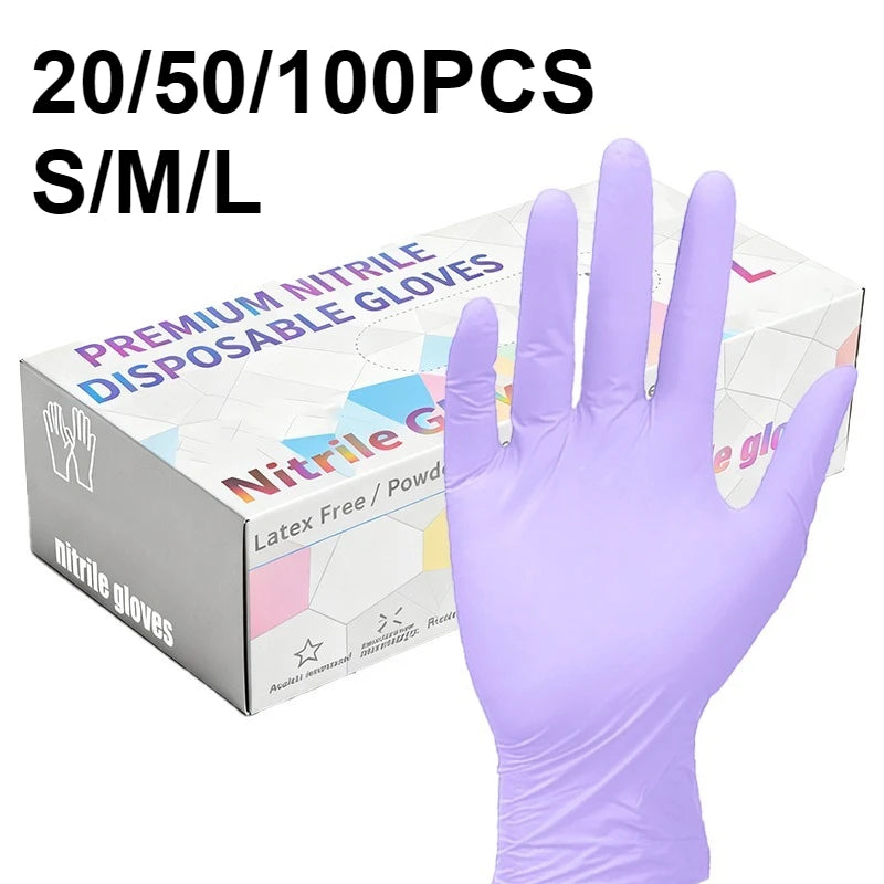 Light Purple Nitrile Gloves 20/50/100 Pack – DIY & Beauty Disposable Nitrile Gloves PLUSH