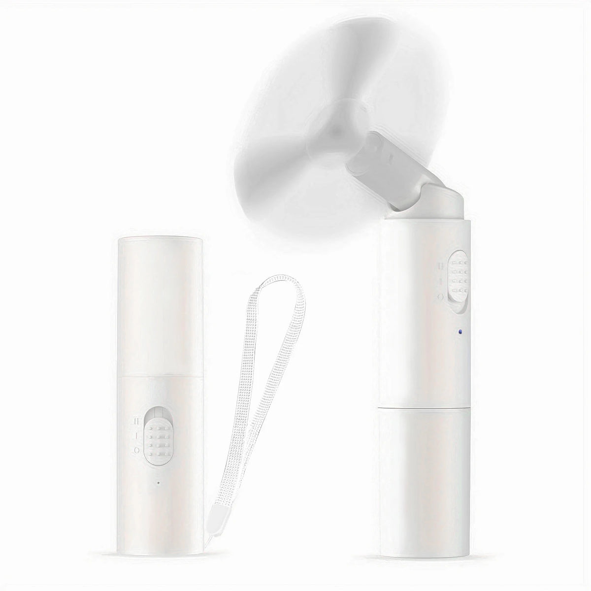 Portable Foldable Mini Fan – USB Rechargeable 3-Speed Handheld Handheld Mini Fan PLUSH White