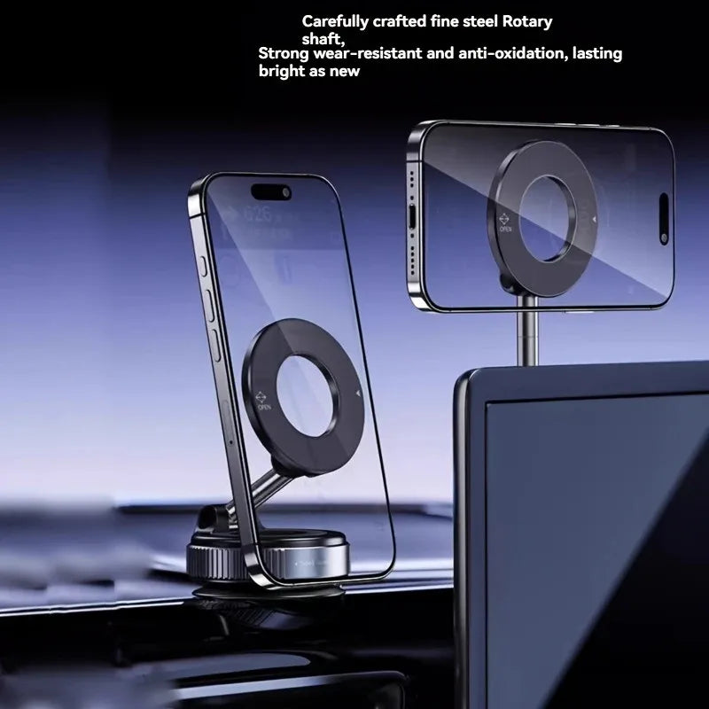 K007 Magnetic Phone Holder – 360° Foldable Vacuum Mount for Car Car Phone Mount PLUSH
