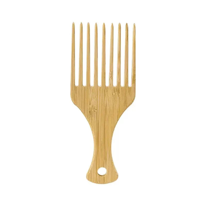 Solid Wood Wide Tooth Comb Set – Natural Hair Styling Combs Wood Hair Comb Set PLUSH Fork comb