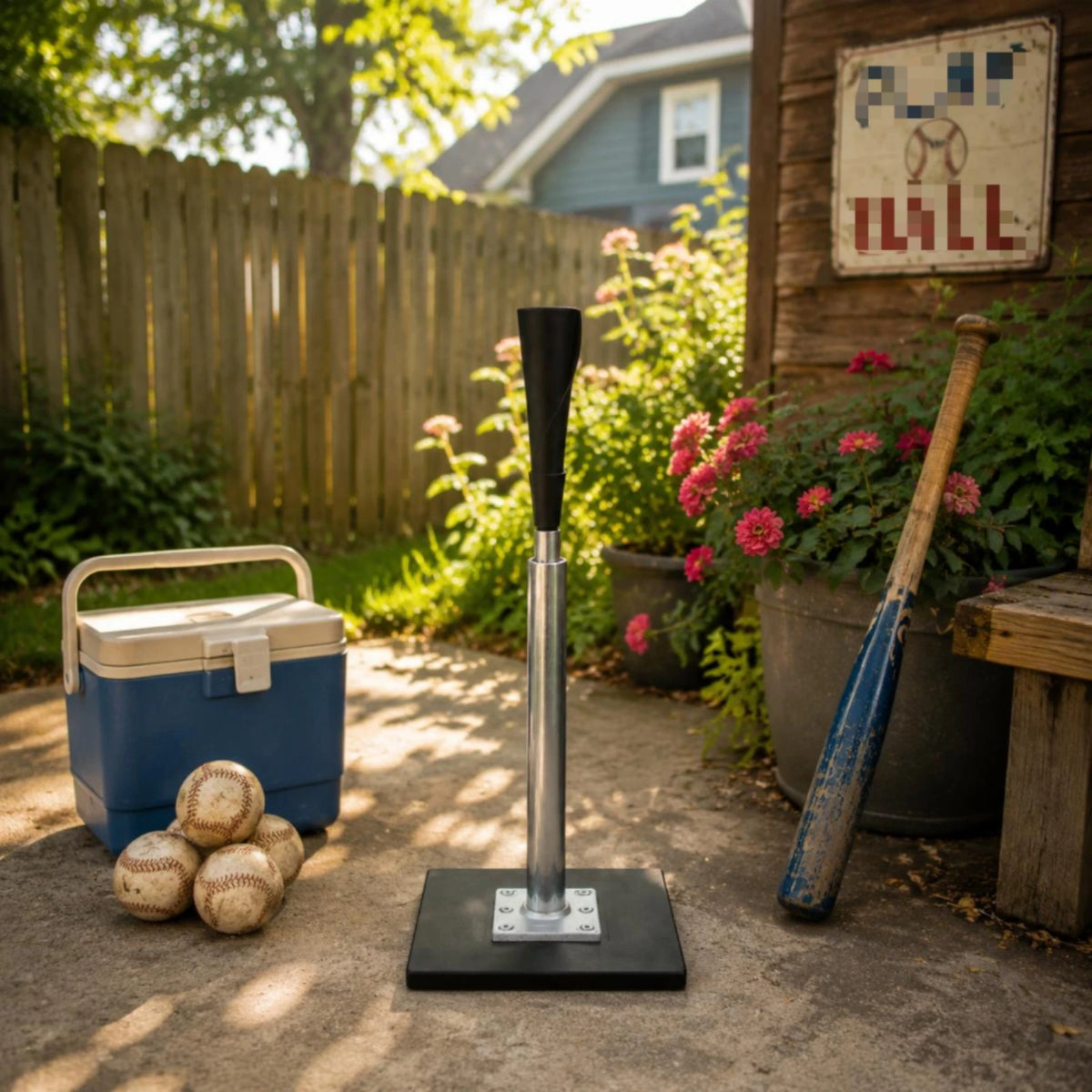 Height Adjustable Baseball & Softball Batting Tee | Heavy Base Baseball Batting Tee PLUSH