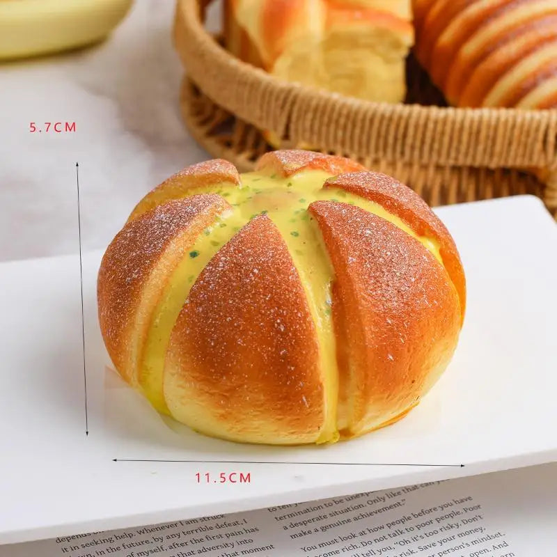 Simulation Bread Squeeze Fidget Toy – Squishy Food Novelty