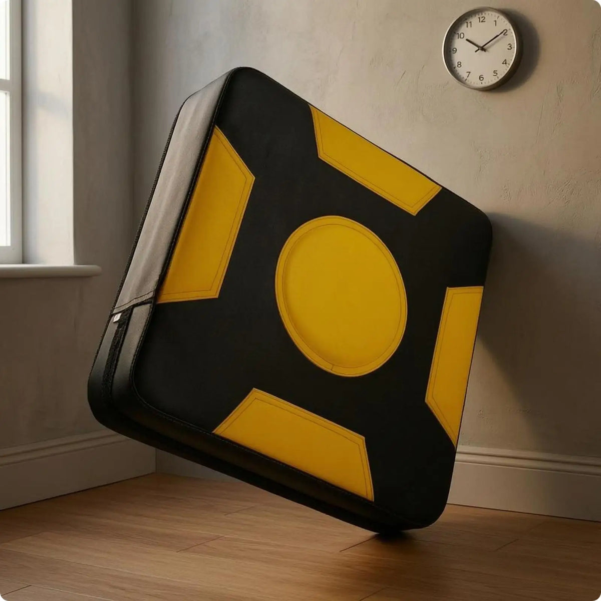 Wall-Mounted Boxing Target Pad – 40x40cm PU Punching Pad Boxing Target Pad PLUSH YellowBlack