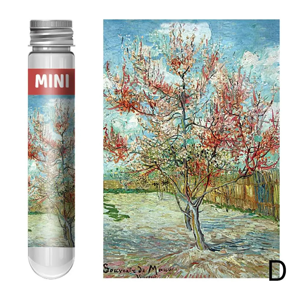 150pcs Van Gogh Starry Night Mini Jigsaw Puzzle in Test Tube Mini Jigsaw Puzzle PLUSH D