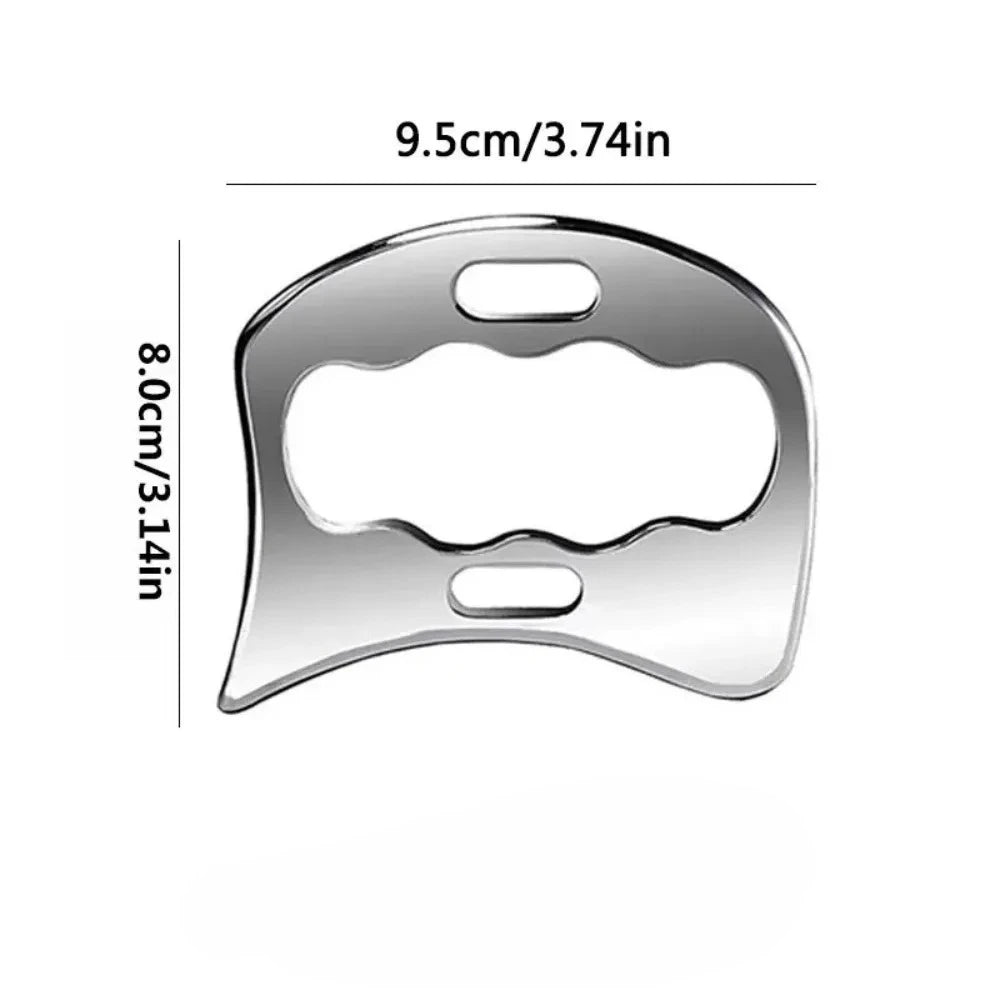 Stainless Steel Gua Sha Board – Full Body Fascia Massage Tool Gua Sha Massage Tool PLUSH 1pc-D-shaped