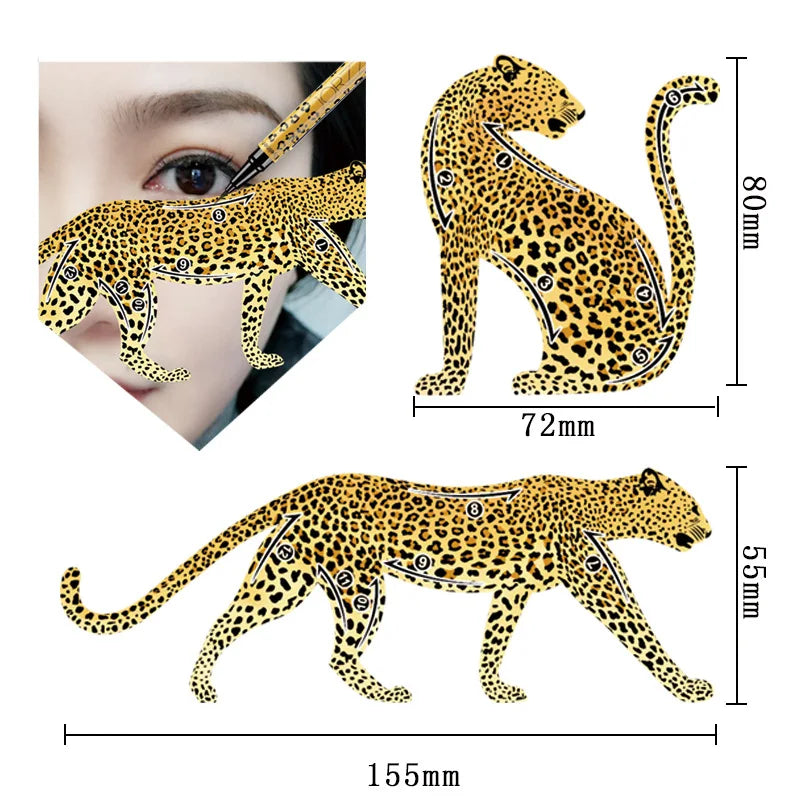 Leopard Cat Eye Eyeliner Stencils – Easy Makeup Shaping Tool Eyeliner Stencil Set PLUSH