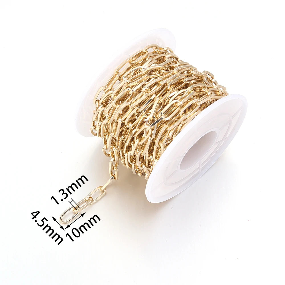 5 Yards Aluminum Cable Chain Gold Silver – DIY Jewelry Making Jewelry Chain PLUSH Light Gold 1.3mm