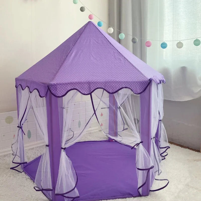 Kids Hexagonal Mesh Play Tent – Indoor & Outdoor Game House Kids Play Tent PLUSH