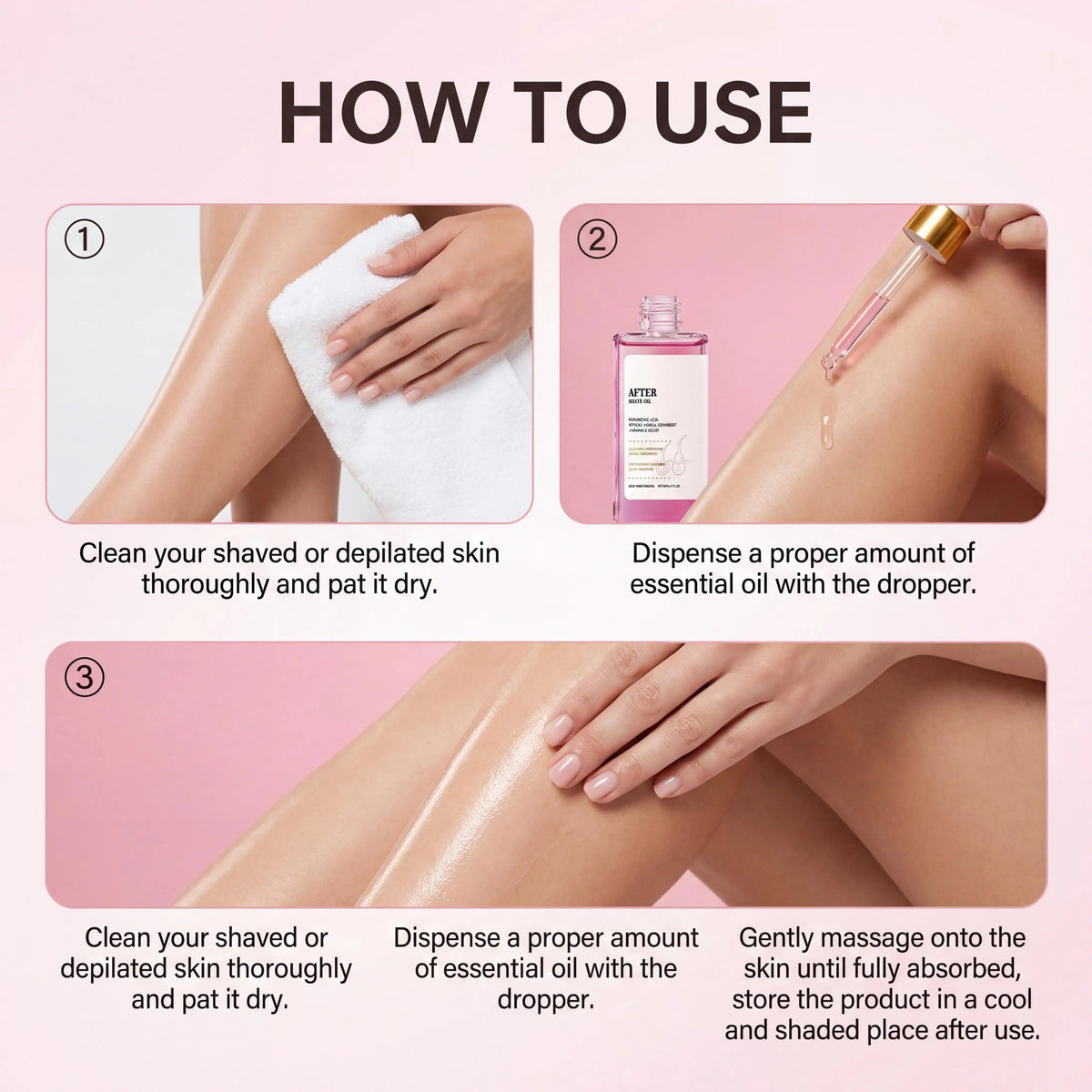 Strawberry Vanilla After Shave Oil for Women – Hydrating Serum After Shave Oil PLUSH