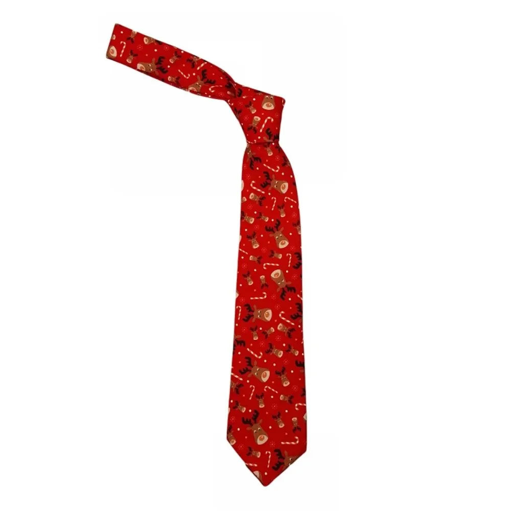 Men's Christmas Novelty Necktie – Santa, Snowflakes & Xmas Novelty Necktie PLUSH Style 9
