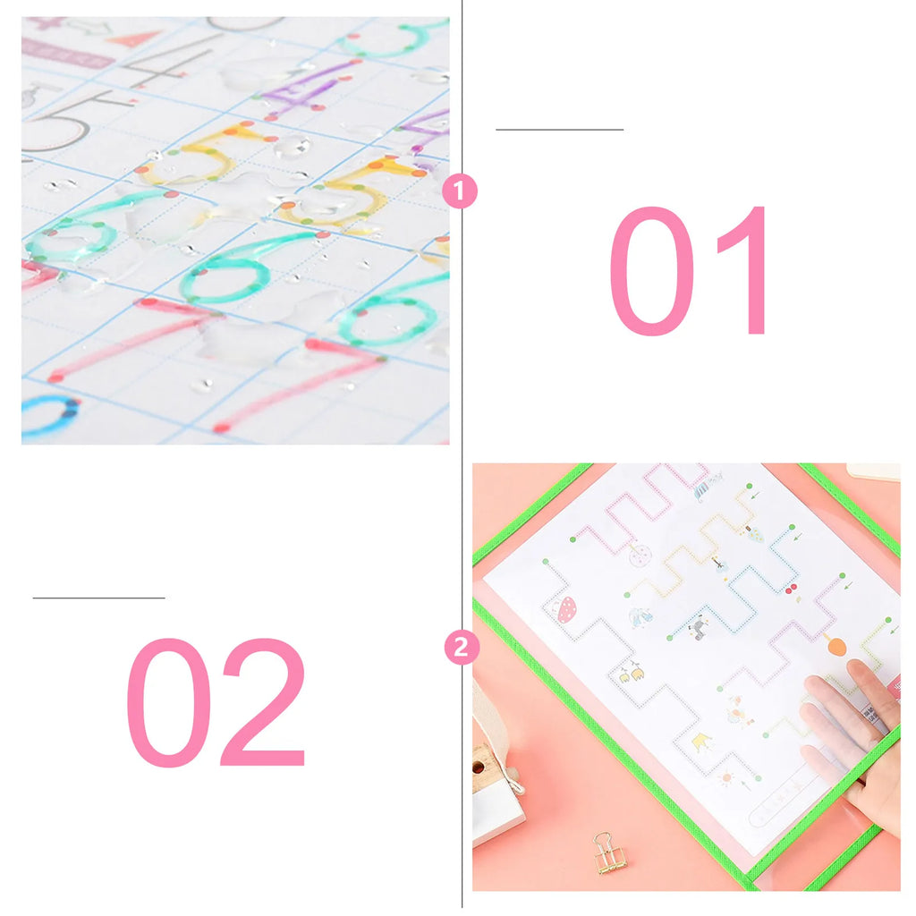 12-Pack Double-Sided Clear Dry Erase Pockets – PVC Sleeves Dry Erase Pockets PLUSH