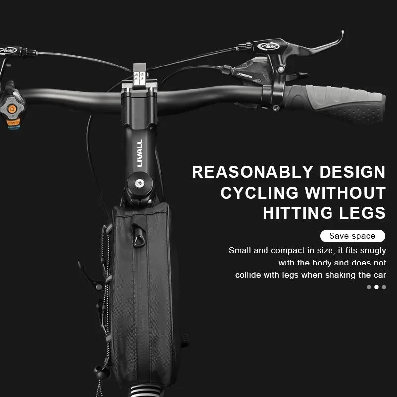 MTB Gravel Bike Handlebar Front Bag – Waterproof Top Tube Bike Handlebar Bag PLUSH