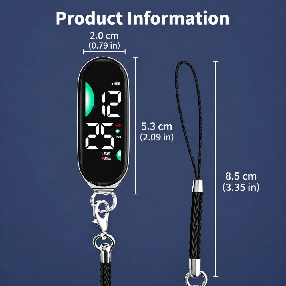 Luminous Digital Keychain Watch – Waterproof Hanging Pendant Clock Digital Keychain Watch PLUSH