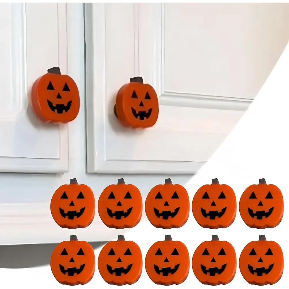 Halloween Pumpkin Silicone Cabinet Knob Covers – 5/10/15pcs Holiday Knob Covers PLUSH