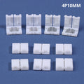 10pcs Solderless LED Strip Connectors – 2-Pin 3-Pin 4-Pin RGB LED Strip Connector PLUSH 4P 10MM