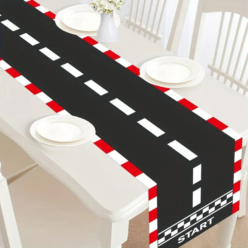 Racing Track Table Runner | Party & Event Décor – 3 Sizes Table Runner PLUSH