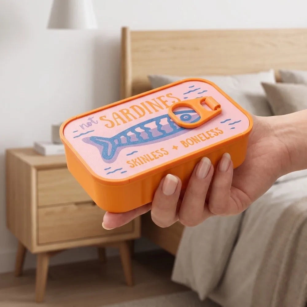 3D Printed Sardine Tin Jewelry Box – Necklace & Earring Storage Jewelry Storage Box PLUSH