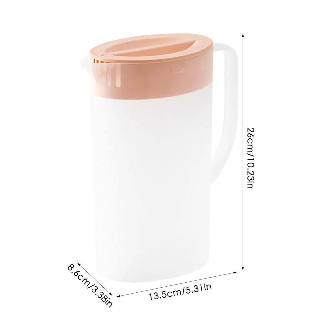 1.5L/2L Juice Pitcher with Lid – V-Spout Lemonade Water Jug Juice Pitcher PLUSH 2L Pink