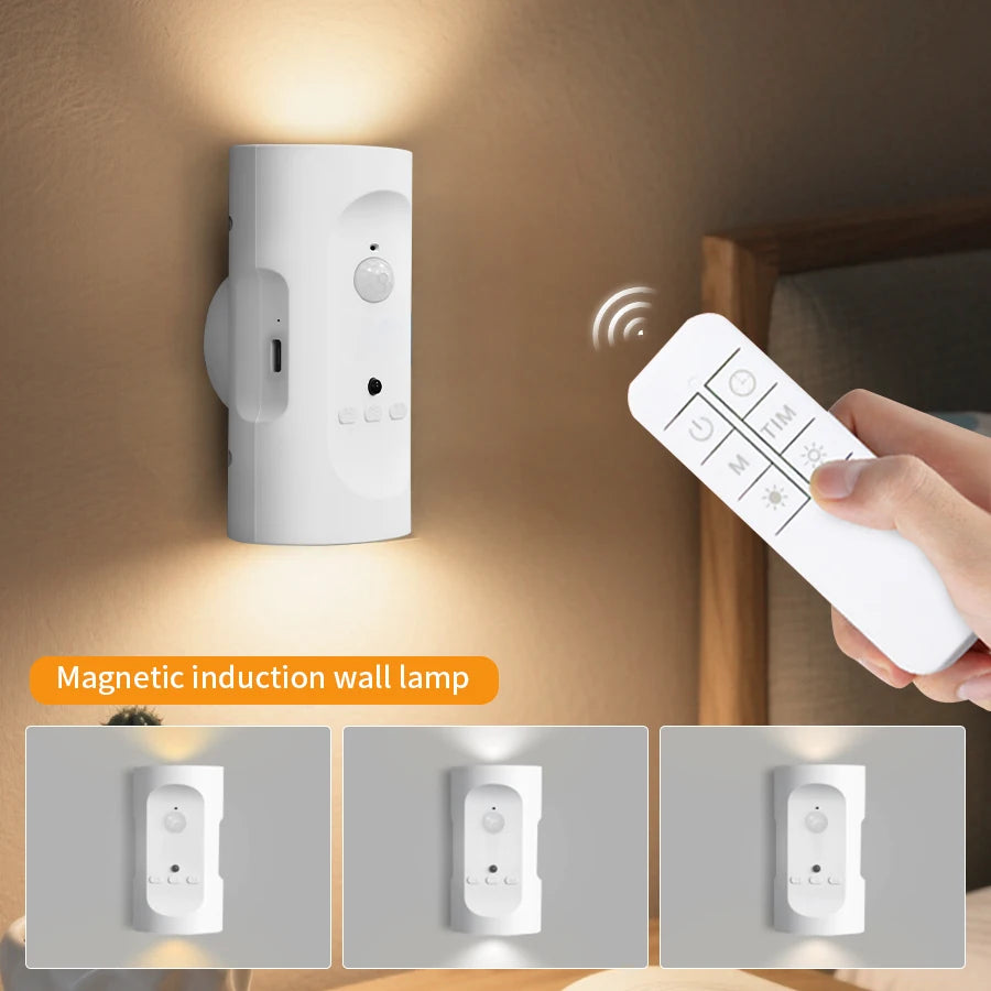 Rechargeable LED Night Light Motion Sensor Clock Projector Lamp LED Night Light PLUSH Lamp without clock