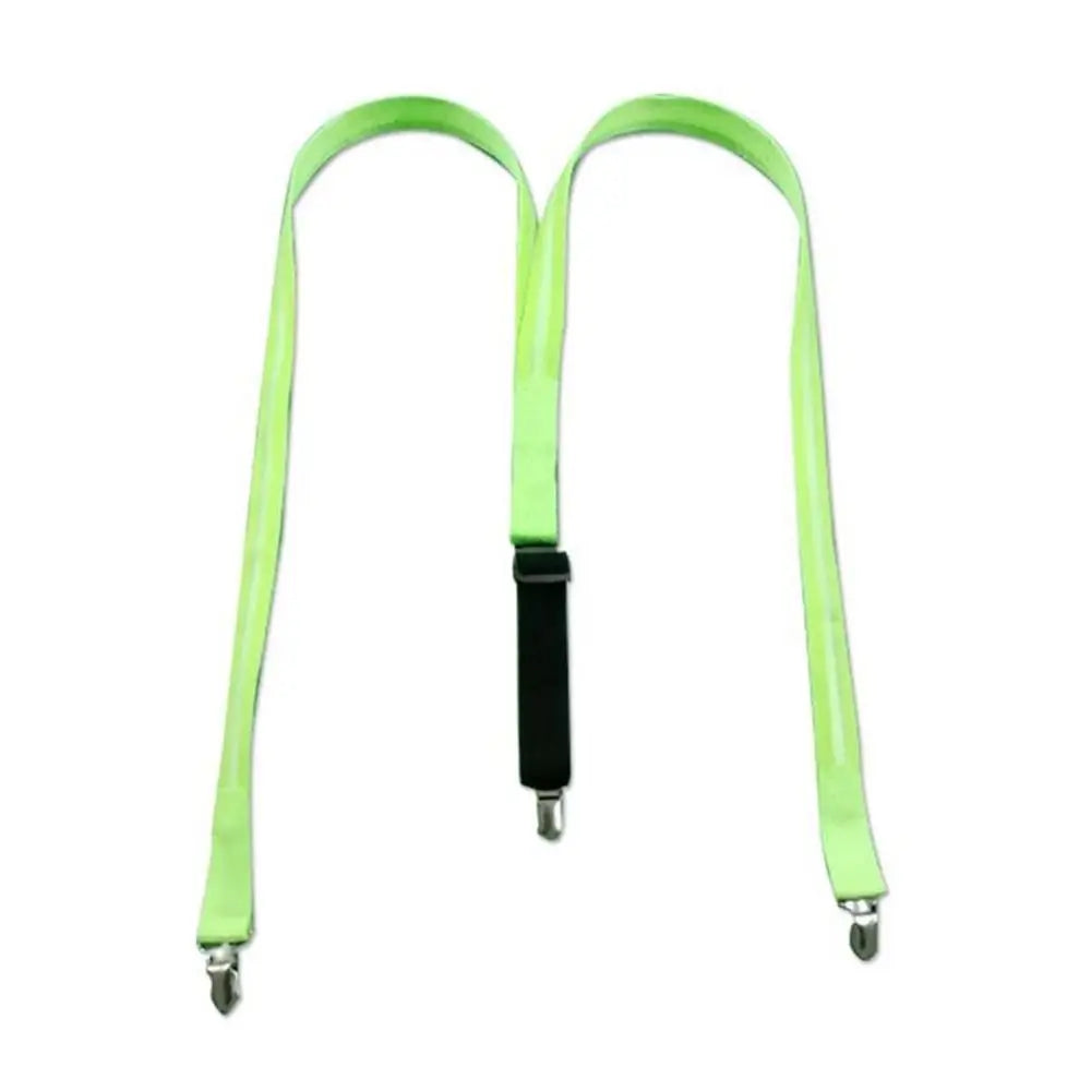 LED Light Up Suspenders & Bow Tie Set – Glow Party Props LED Party Suspenders PLUSH green-Suspenders