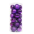 Mini Shatterproof Christmas Ball Ornaments – 24pcs Set Christmas Ornament Set PLUSH Purple 3Set