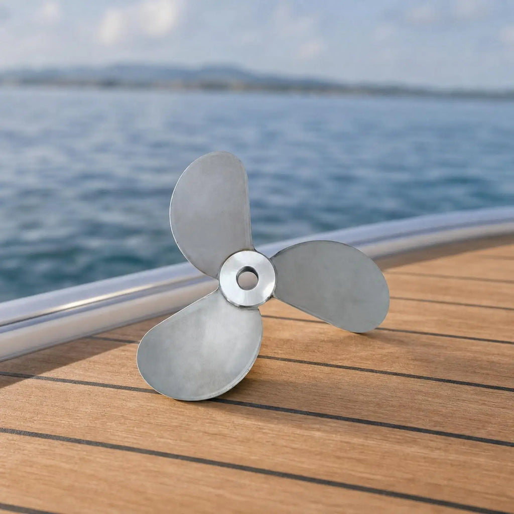 Stainless Steel 3-Blade Outboard Propeller 200mm Rustproof Boat Propeller PLUSH