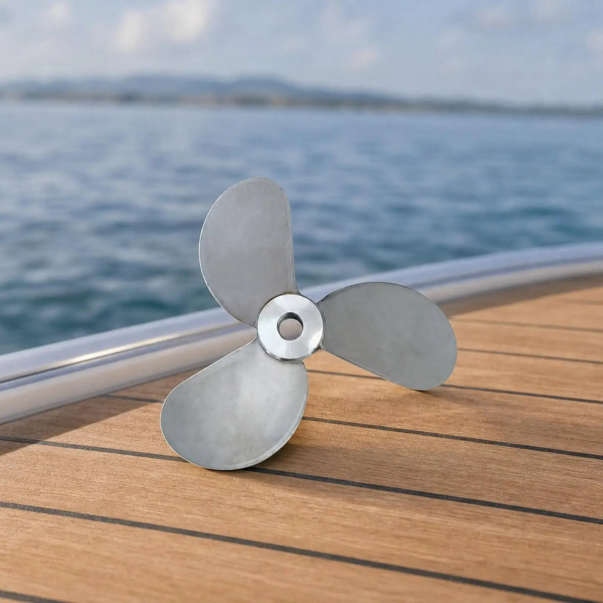 Stainless Steel 3-Blade Outboard Propeller 200mm Rustproof Boat Propeller PLUSH