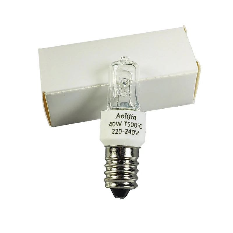 25W/40W E14 Halogen Oven Bulb – 500°C High Temp Resistant Halogen Oven Bulb PLUSH