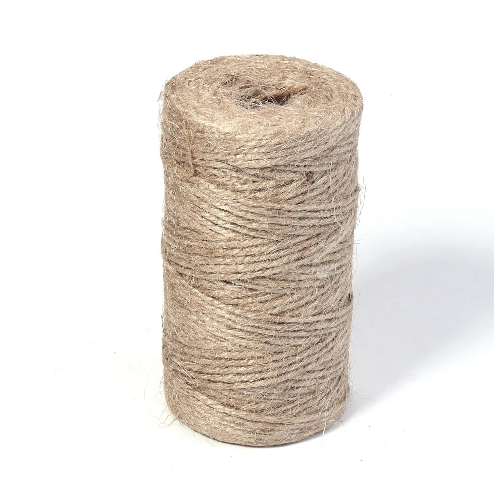 100m Natural Jute Twine Roll – Braided Rope for DIY Crafts Jute Craft Twine PLUSH 2mm