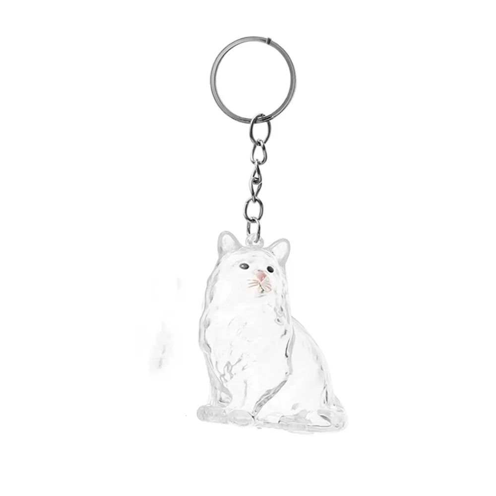 Transparent Cat Hair Storage Capsule Keychain | Pet Keepsake Pet Keepsake Keychain PLUSH Style 4