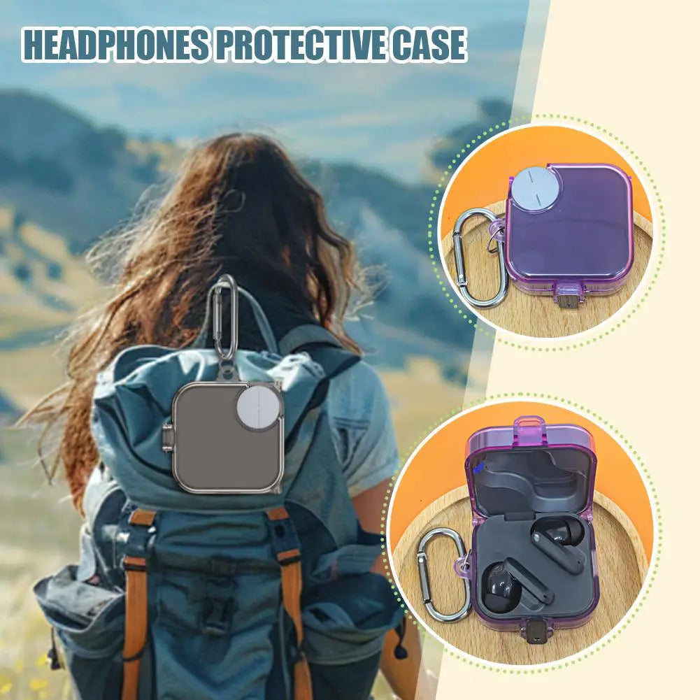 TPU Protective Case for CMF Buds Pro 2 with Lock & Hook Earbuds Protective Case PLUSH