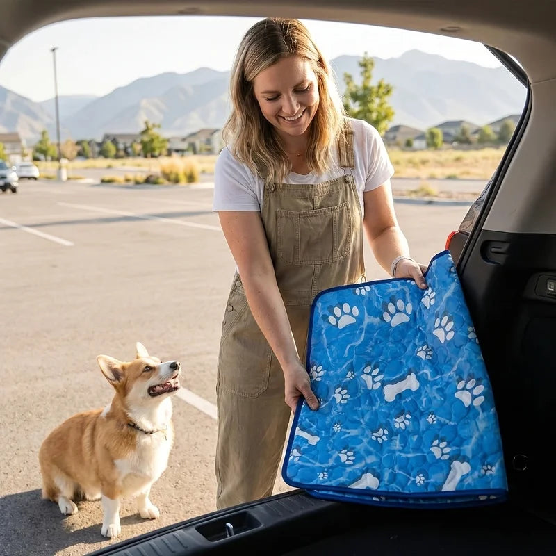 Thickened Large Dog Ice Cooling Mat – Pet Bed Mat Dog Cooling Mat PLUSH