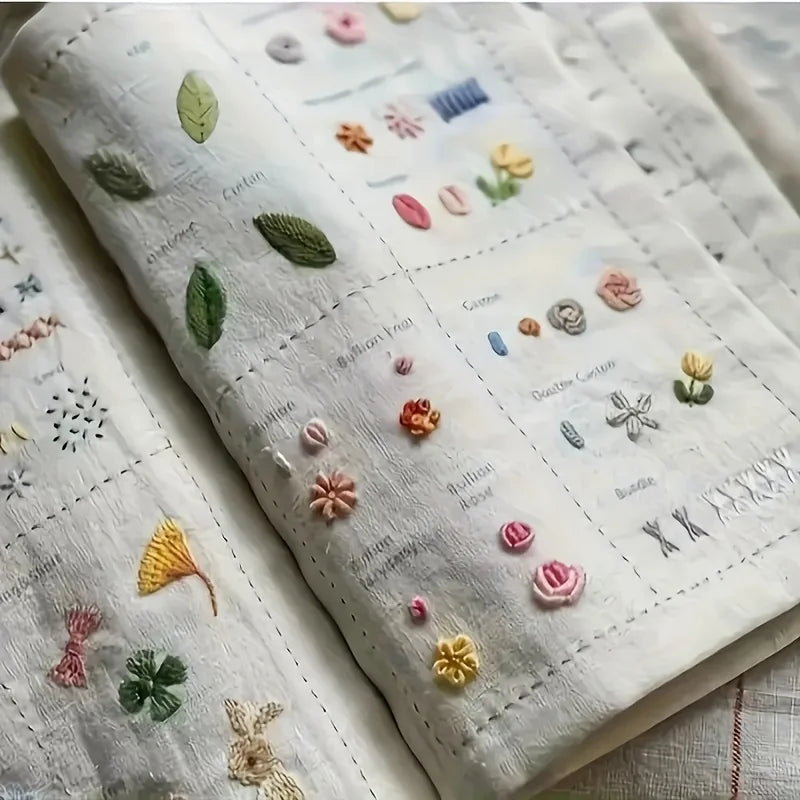 Embroidery Book for Beginners – 106 French Techniques Embroidery Craft Book PLUSH