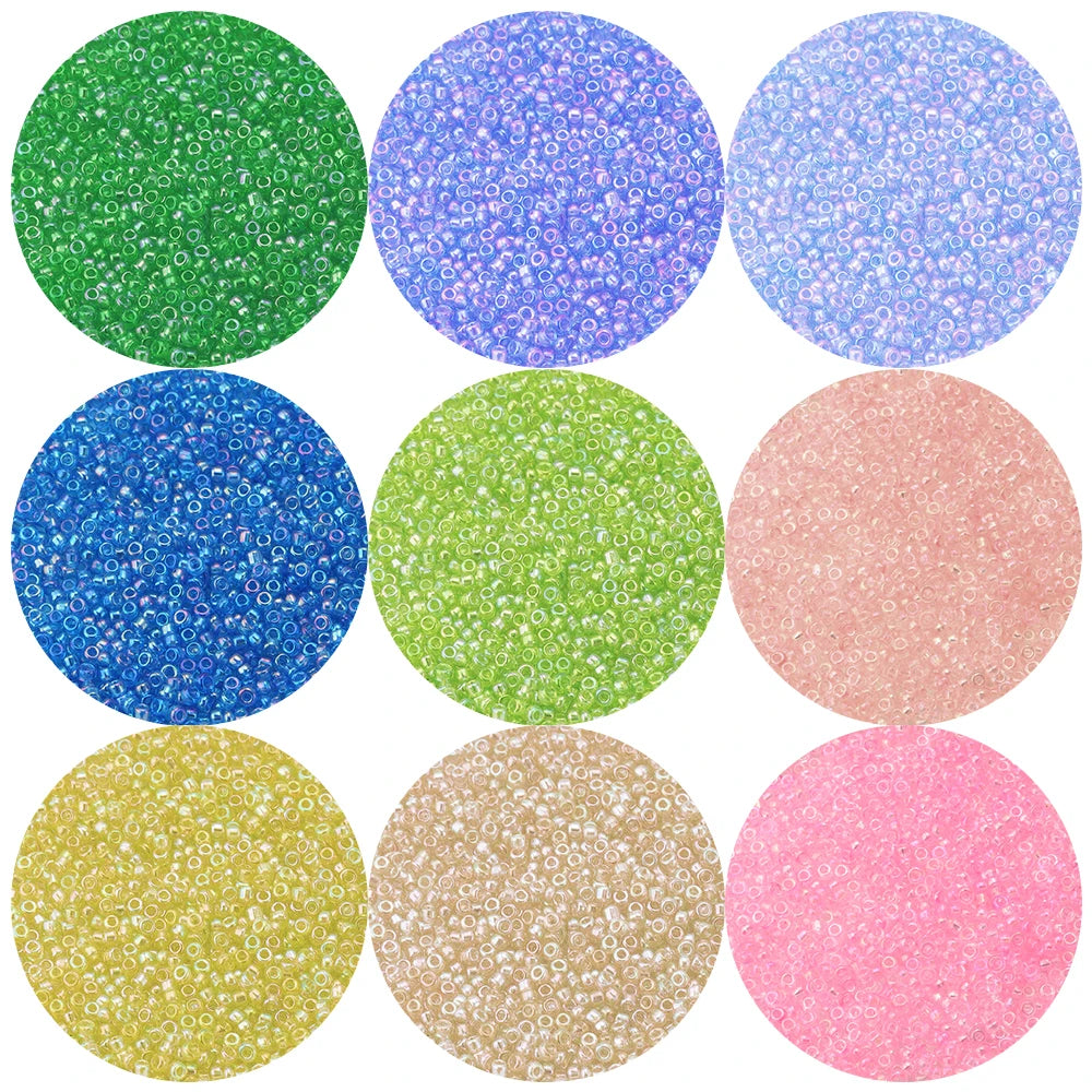 2mm AB Glass Rice & Czech Crystal Seed Beads 10/50g – DIY Jewelry Glass Seed Beads PLUSH