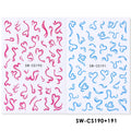 Cartoon Expression Nail Art Stickers 2pcs – DIY Decals Nail Art Stickers PLUSH SW-CS190 191