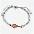 Adjustable Tennis Racket Charm Bracelet – Handwoven Copper Charm Bracelet PLUSH Tennis racket