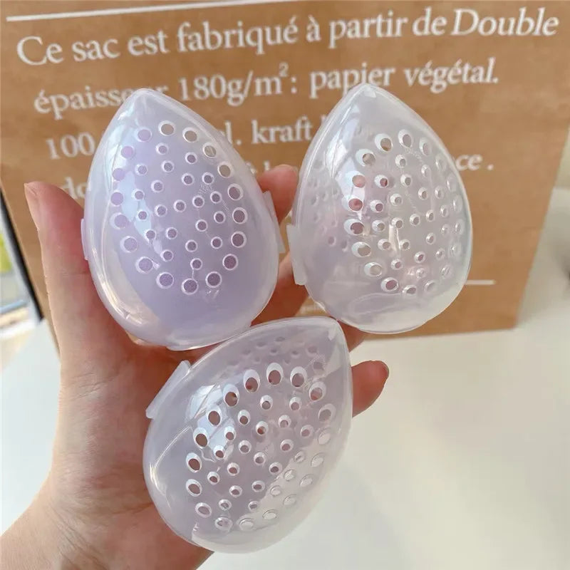 Egg-Shaped Makeup Sponge Storage Box & Blender Drying Stand Makeup Sponge Organizer PLUSH