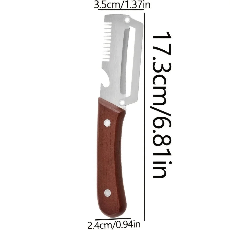 Stainless Steel Peeler & Bottle Opener 2-Piece Kitchen Set Kitchen Gadget Set PLUSH