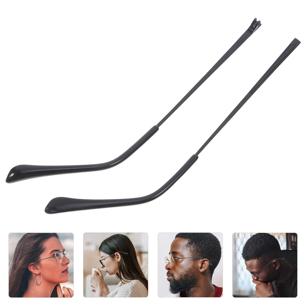 Metal Eyeglass Replacement Temple Arms – Universal Fit 1 Pair Eyeglass Temple Arms PLUSH Default Title