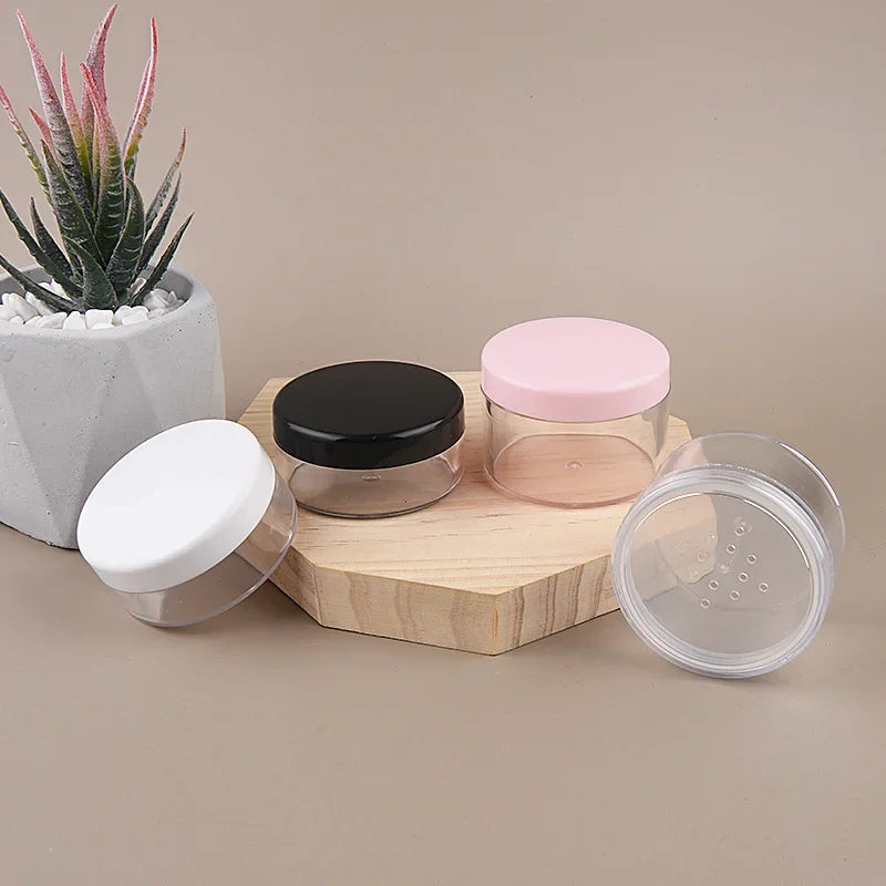 30g Refillable Loose Powder Box with Puff & Isolation Net Powder Compact Box PLUSH