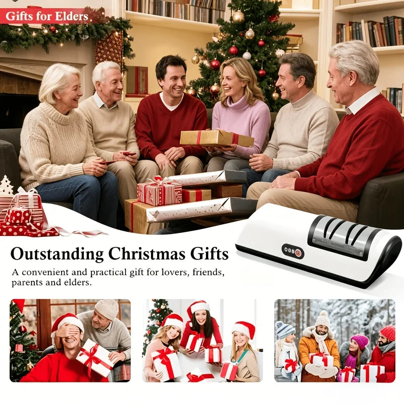 USB Rechargeable Electric Knife Sharpener – Multi-Use Electric Knife Sharpener PLUSH